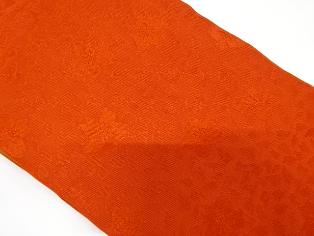  桜模様織出し半幅帯